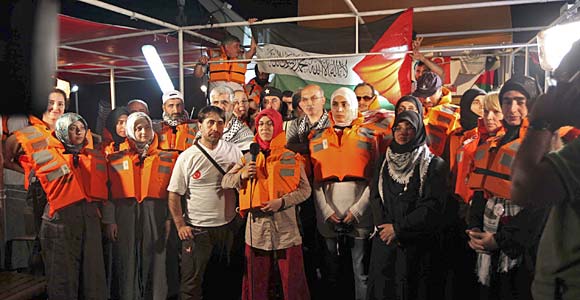The Gaza flotilla was manned by unarmed peace activists on a humanitarian mission